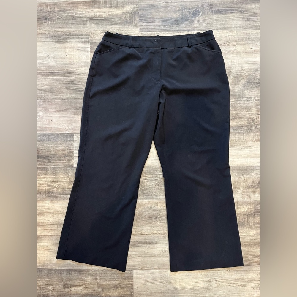 Worthington Modern Fit Dress Pants Womens Size 18 SHORT Black Bootcut